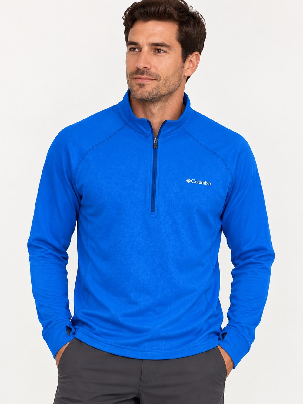 Columbia Men's Blue Half-Zip Performance Pullover
